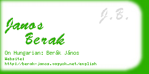 janos berak business card